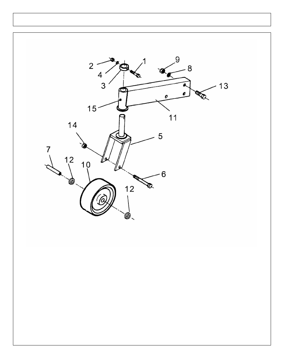 Slope mower head - caster wheel asy | Alamo A-Boom User Manual | Page 202 / 226
