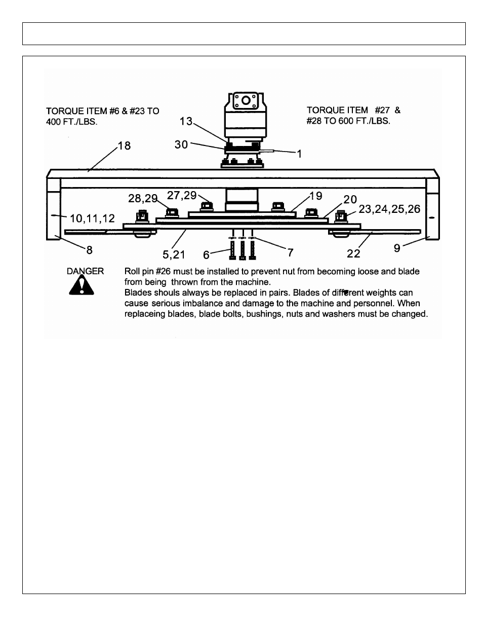 60 in - sq head spindle - motor & blade bar | Alamo A-Boom User Manual | Page 40 / 226