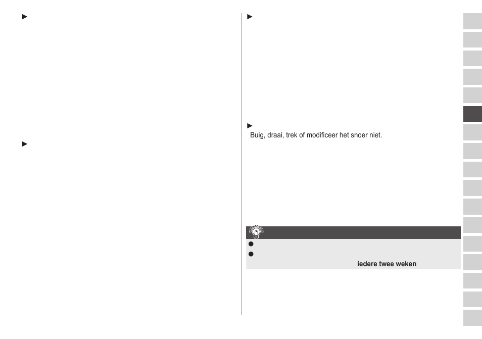 Tipsvooroptimaleepileerresultaten | Panasonic ESWD52 User Manual | Page 45 / 138