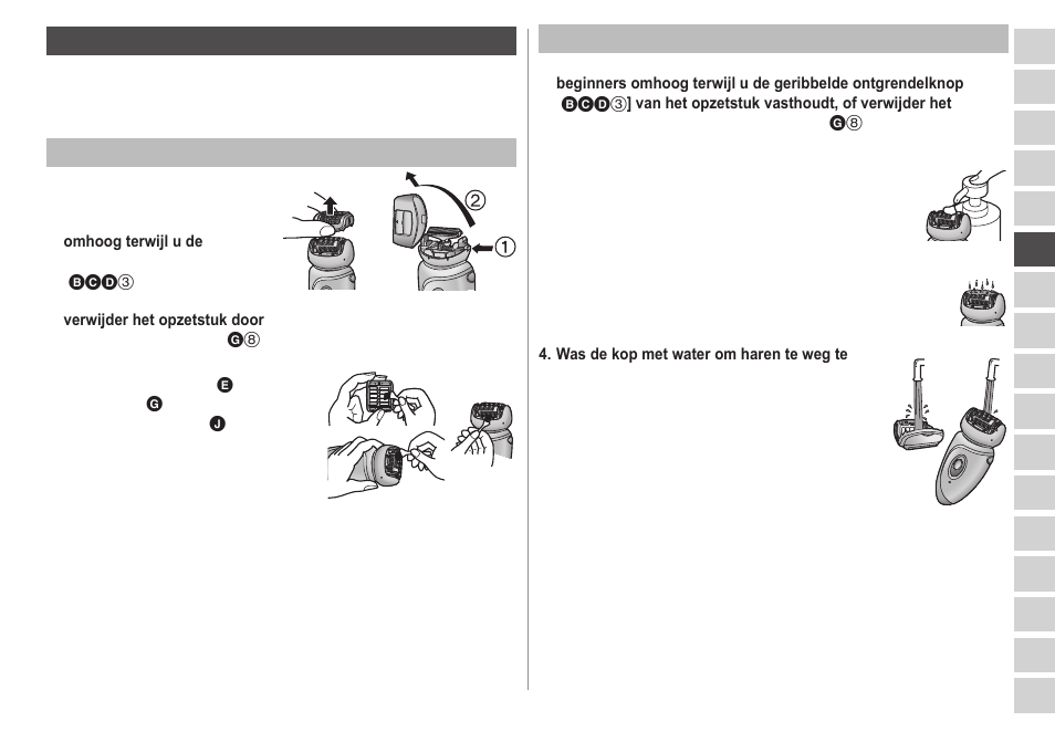 Reiniging | Panasonic ESWD52 User Manual | Page 49 / 138