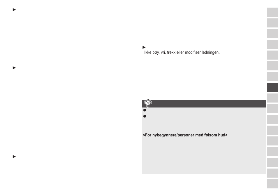 Tipsforbesthårfjerningsresultat | Panasonic ESWD52 User Manual | Page 61 / 138