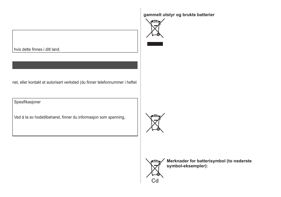 Garanti | Panasonic ESWD52 User Manual | Page 66 / 138