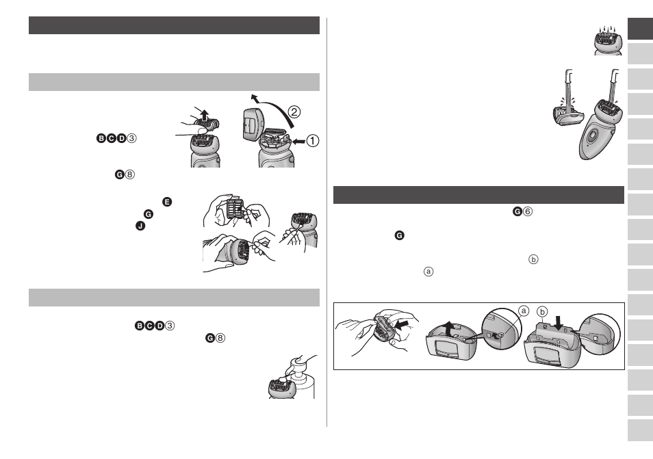 Cleaning, Replacing the outer foil | Panasonic ESWD52 User Manual | Page 9 / 138
