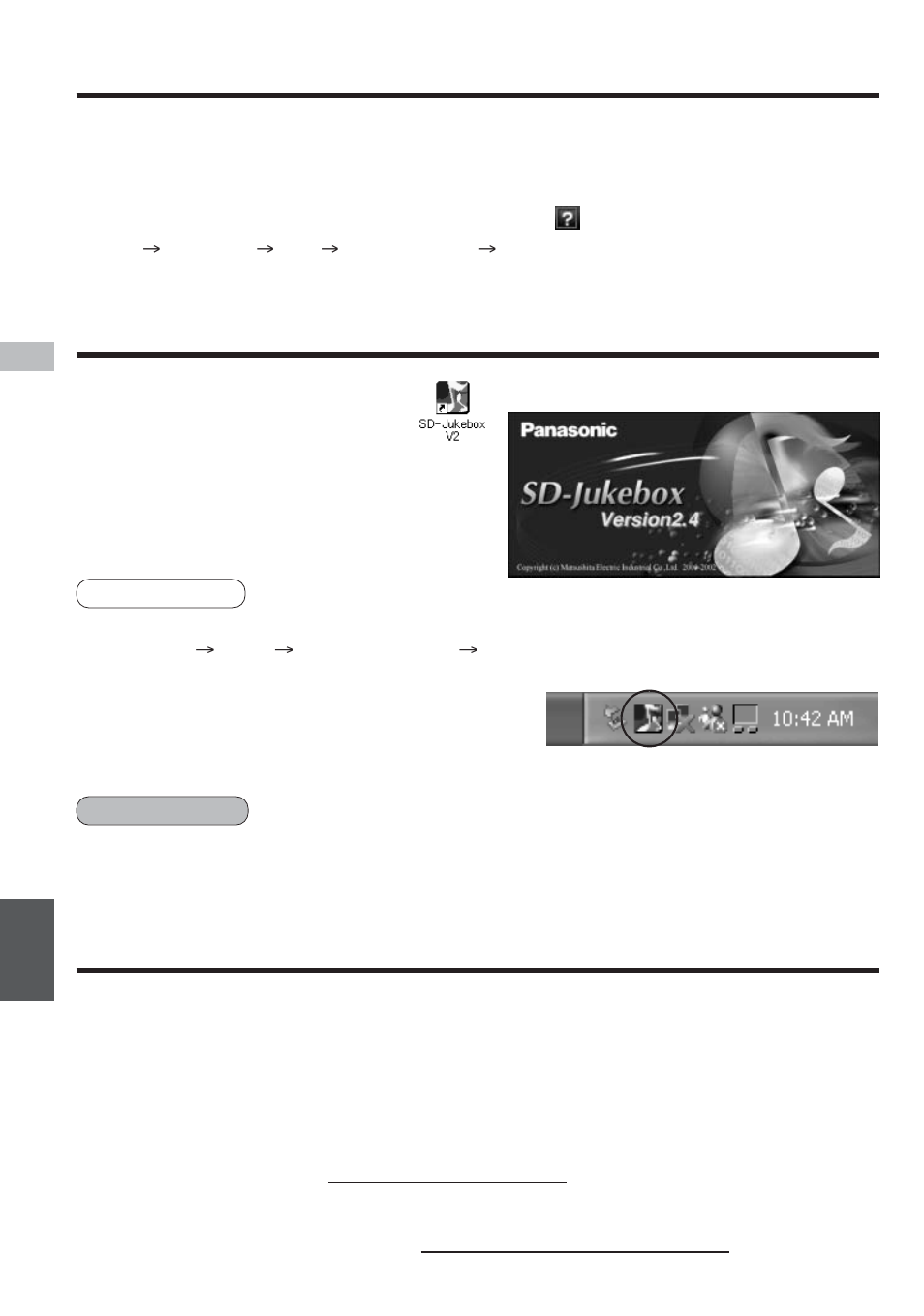 Hinweise zu sd-jukeboxv2.4, Starten des programms, Fehlersuche | Panasonic SZCB7 User Manual | Page 14 / 24