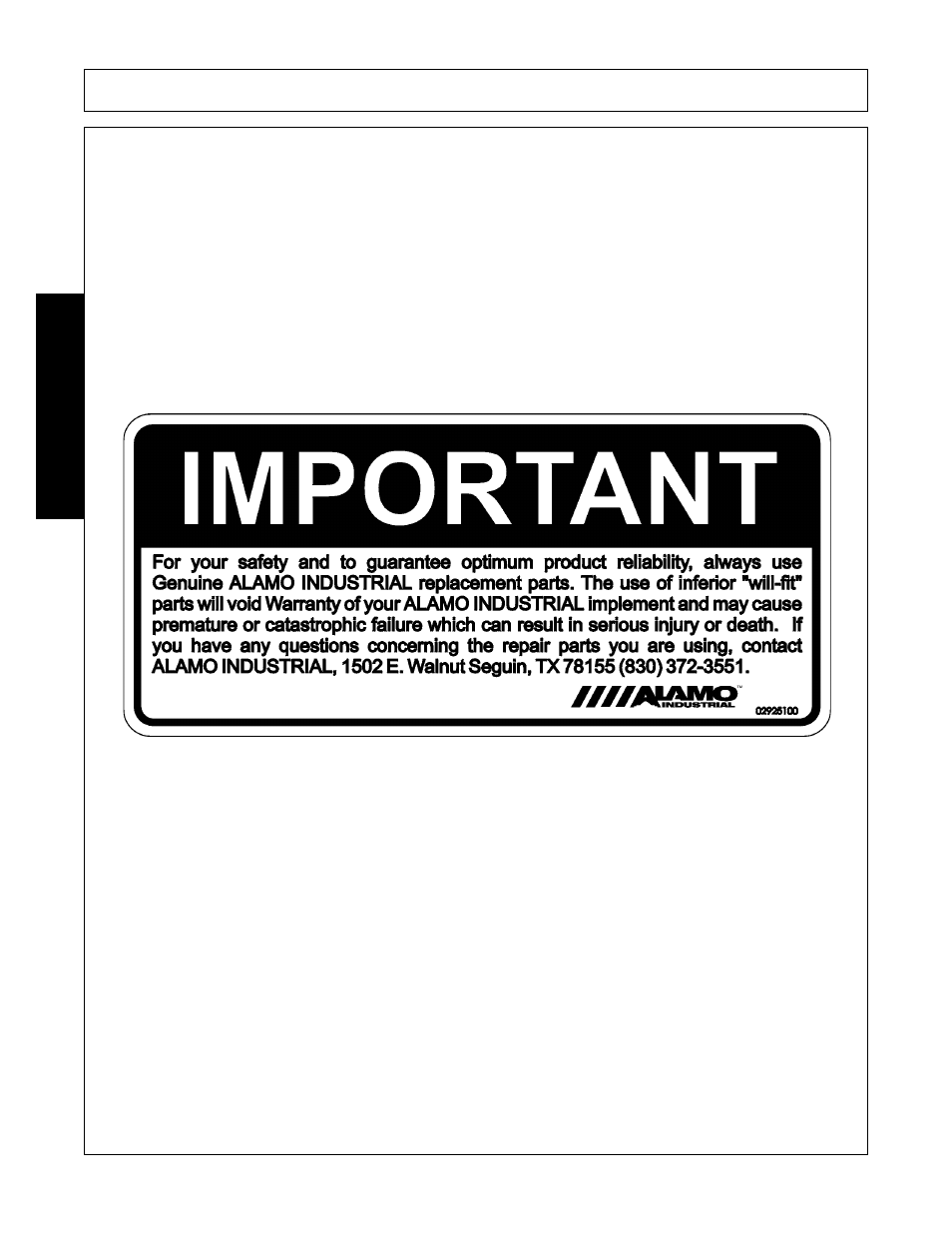 Attention owner/operator, Attention owner/operator -4, Introduction | Alamo 02979718C User Manual | Page 74 / 110