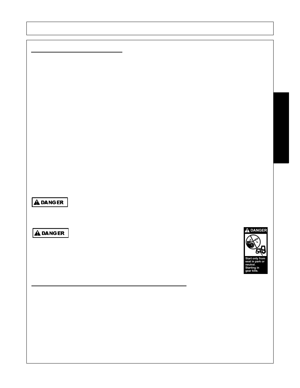 Starting the tractor, Pre-operation inspection and service, Pre-operation inspection and service -7 | Operation, Opera t ion | Alamo 02979718C User Manual | Page 87 / 110