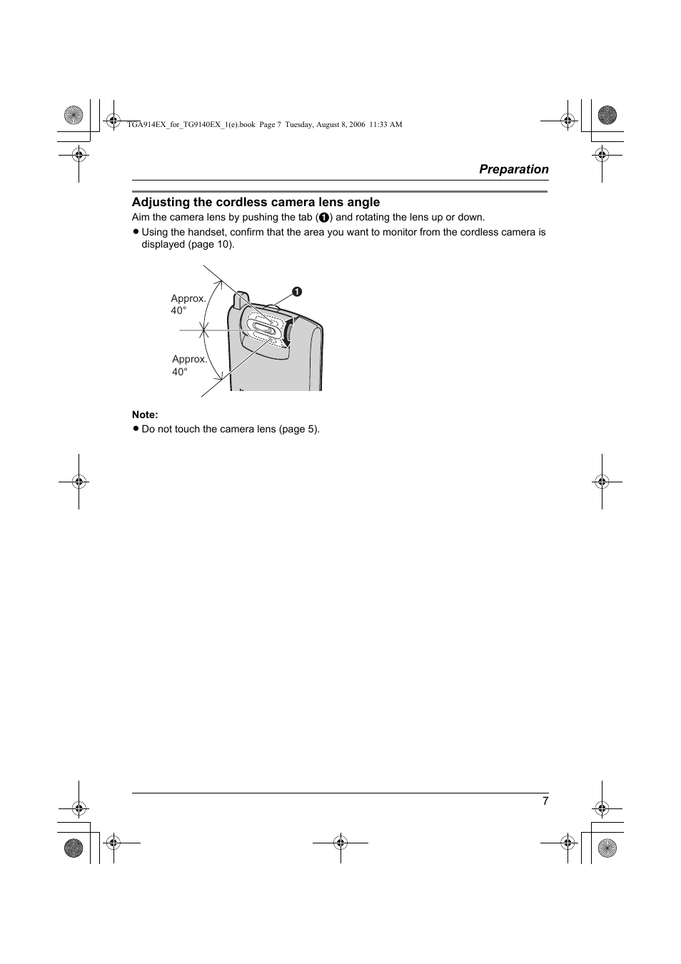 Panasonic KXTG9140EXX User Manual | Page 7 / 60