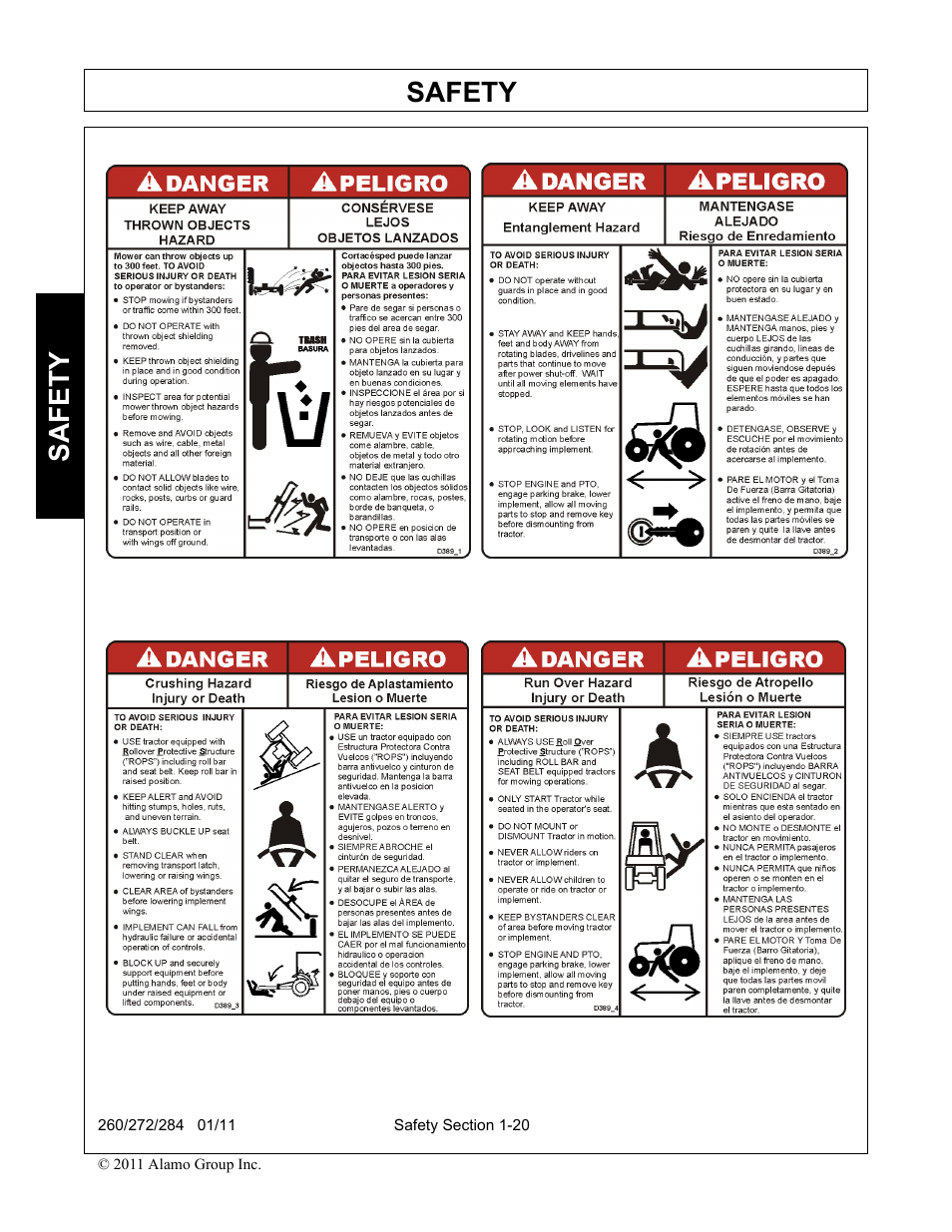 Safety | Alamo 284 User Manual | Page 30 / 136