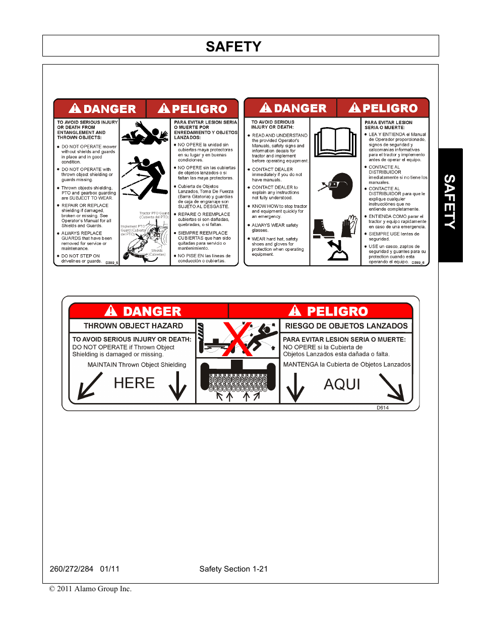 Safety | Alamo 284 User Manual | Page 31 / 136