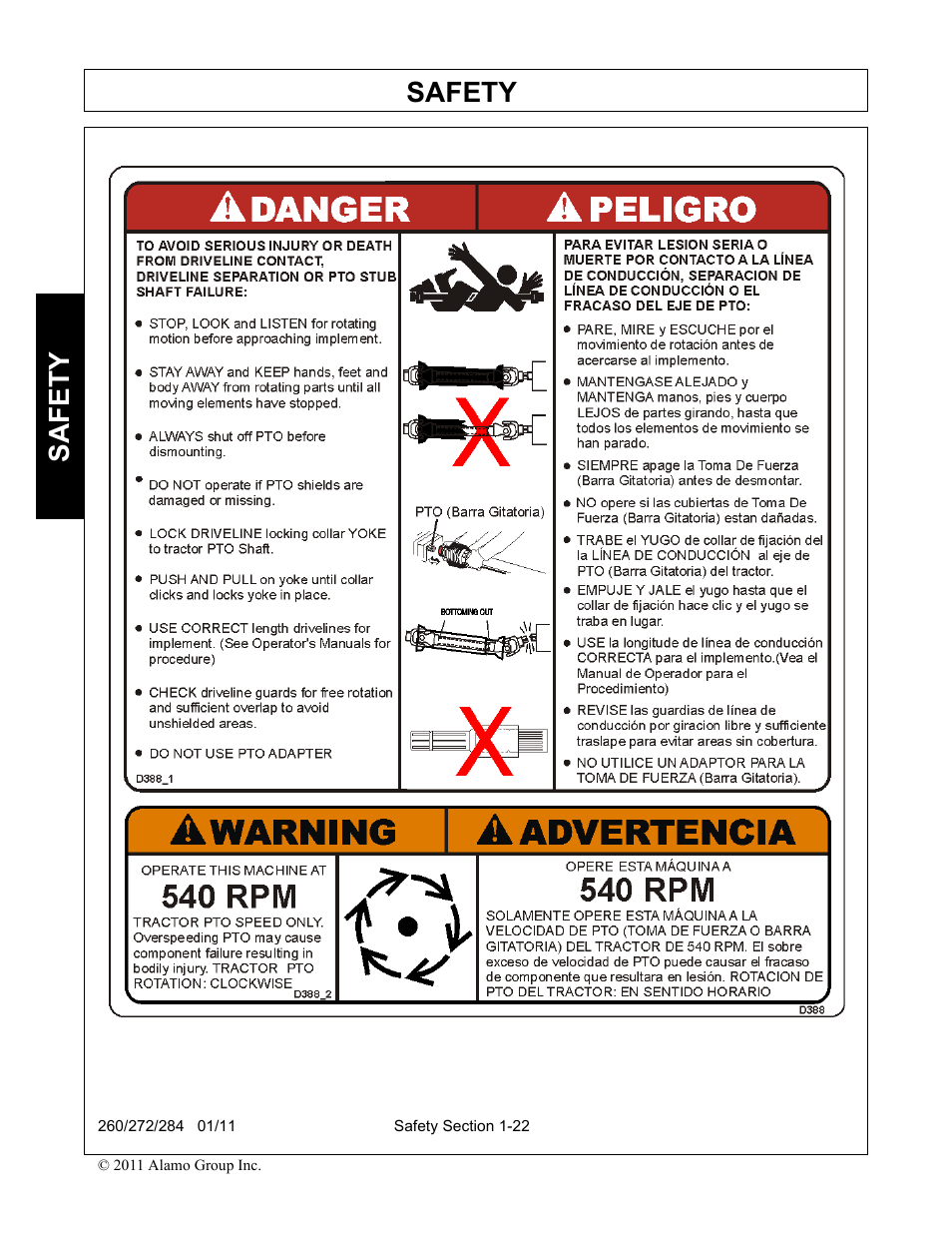 Safety | Alamo 284 User Manual | Page 32 / 136