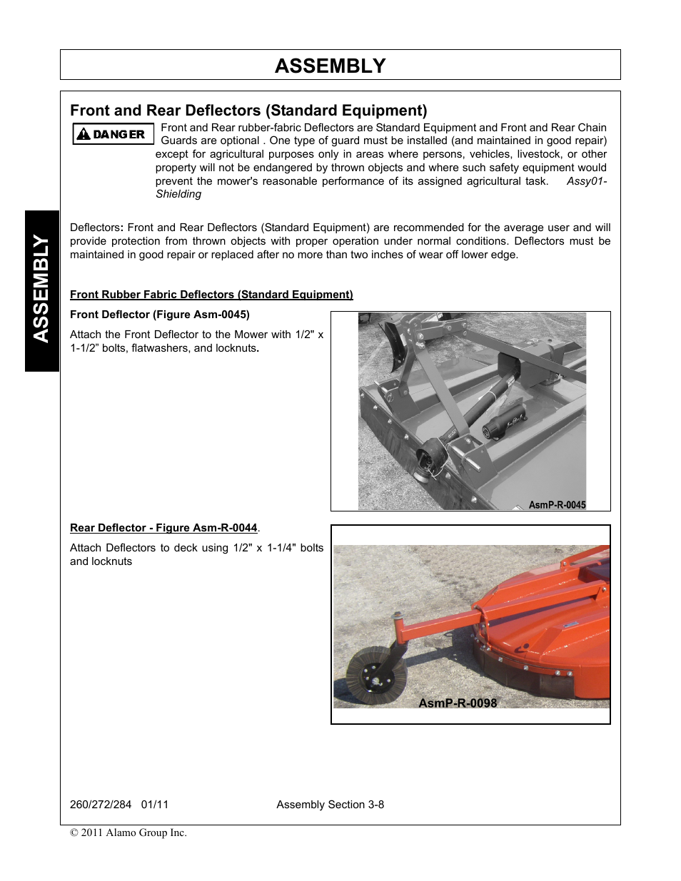 Assembly, Assembl y | Alamo 284 User Manual | Page 48 / 136