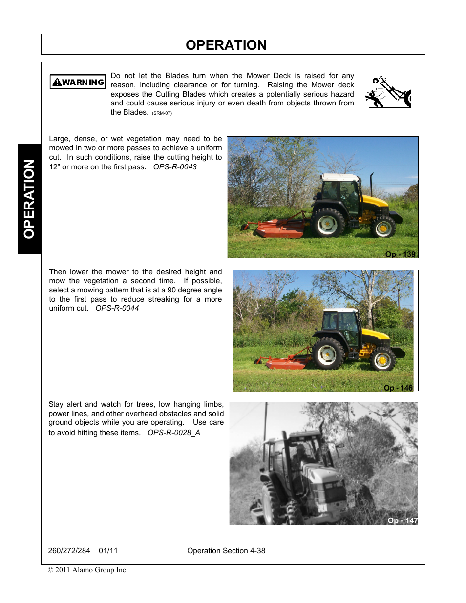 Operation, Opera t ion | Alamo 284 User Manual | Page 90 / 136