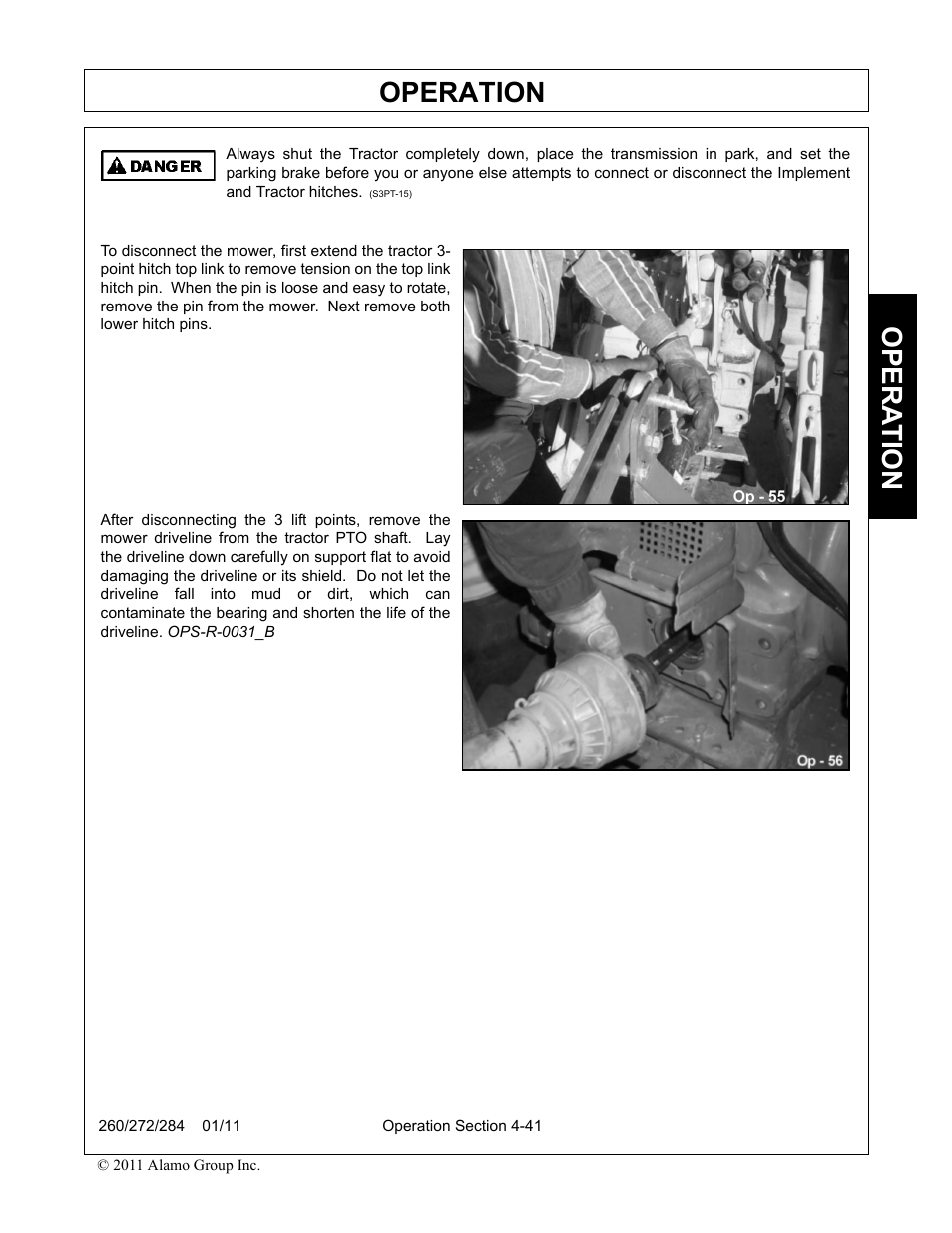 Operation, Opera t ion | Alamo 284 User Manual | Page 93 / 136