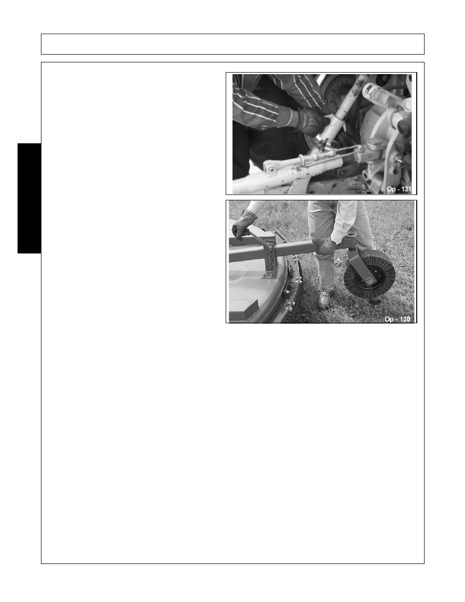 Securely block up the mower at this height, Operation, Opera t ion | Alamo A84B User Manual | Page 104 / 148