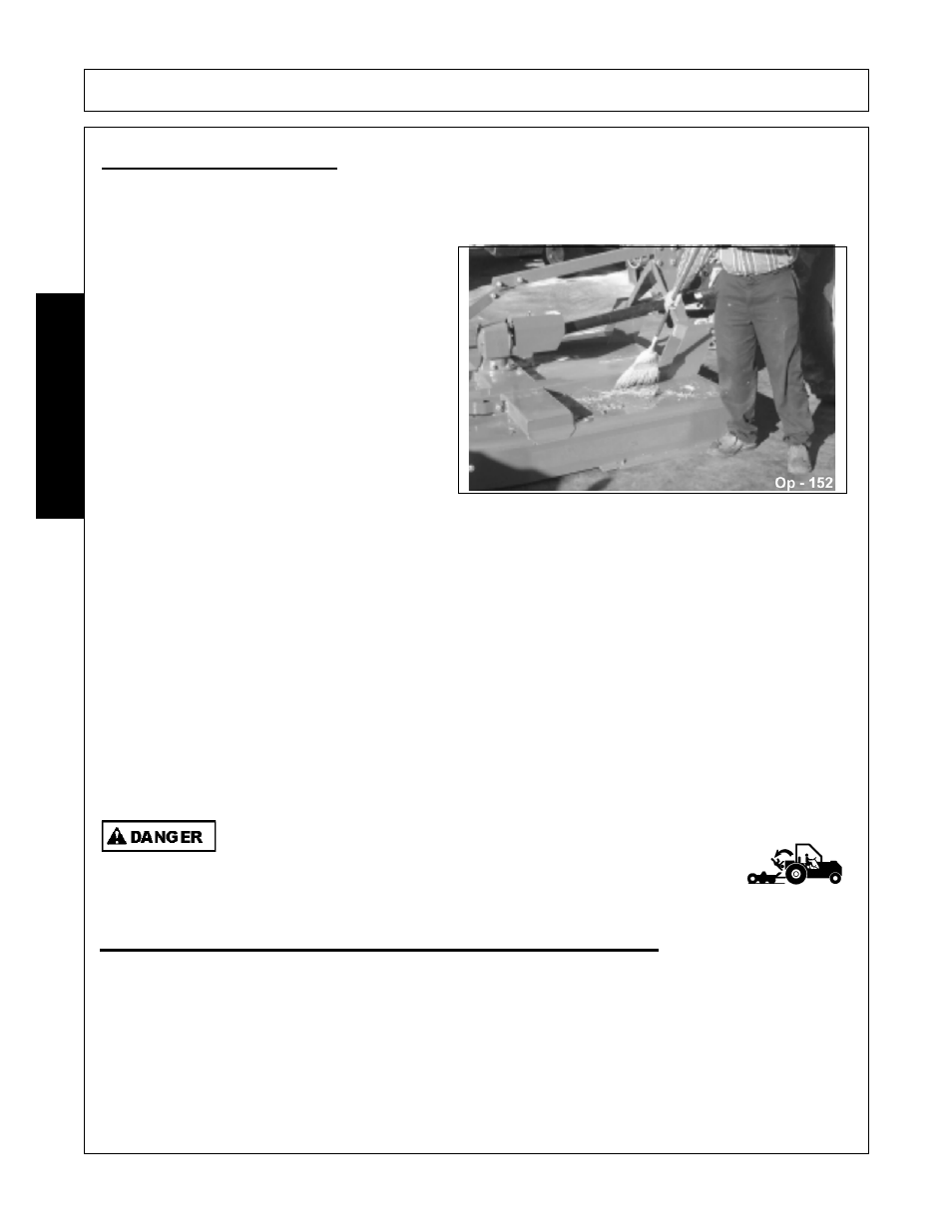 Mower storage, Transporting the tractor and implement, Operation | Opera t ion | Alamo A84B User Manual | Page 128 / 148