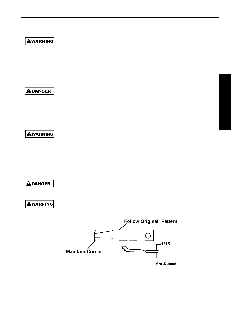 Blade servicing, Blade sharpening, Blade servicing -5 blade sharpening -5 | Maintenance | Alamo A84B User Manual | Page 141 / 148