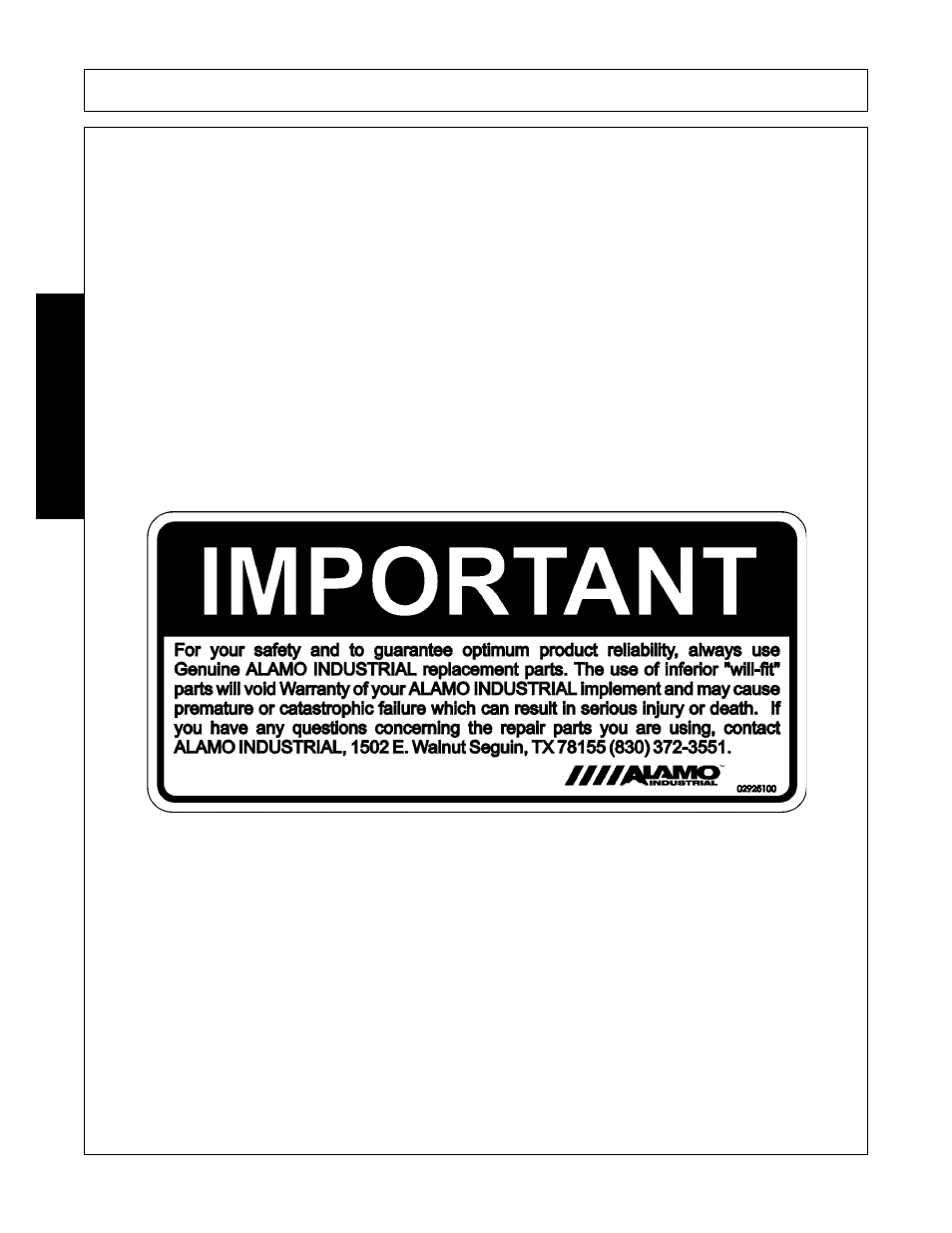 Attention owner/operator, Attention owner/operator -4, Introduction | Alamo A84B User Manual | Page 78 / 148