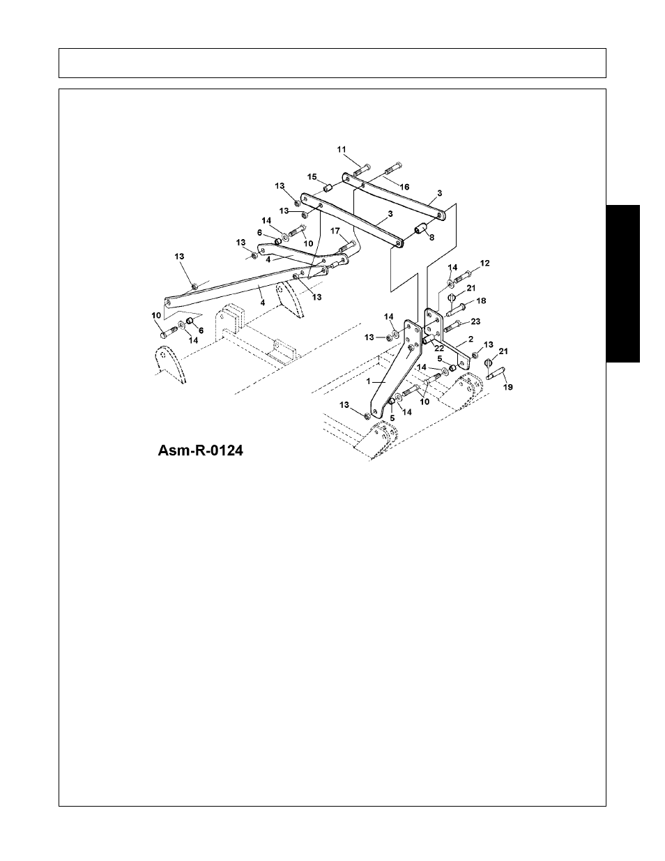 Optional a-frame assembly (figure asm-r-0124), Optional a-frame assembly (figure asm-r-0124) -3, Assembly | Assembl y | Alamo A84B User Manual | Page 81 / 148