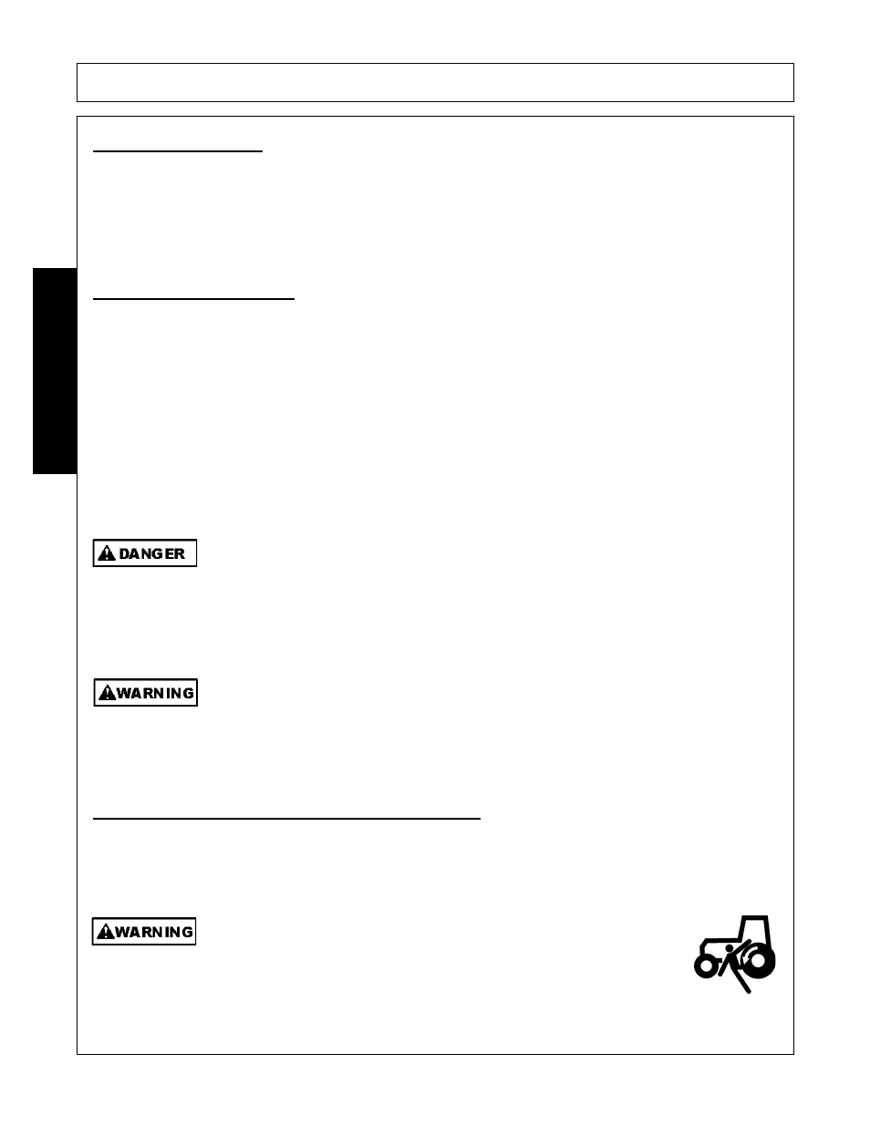 6 front end weight, 7 power take off (pto), Getting on and off the tractor | Operation, Opera t ion | Alamo A84B User Manual | Page 98 / 148