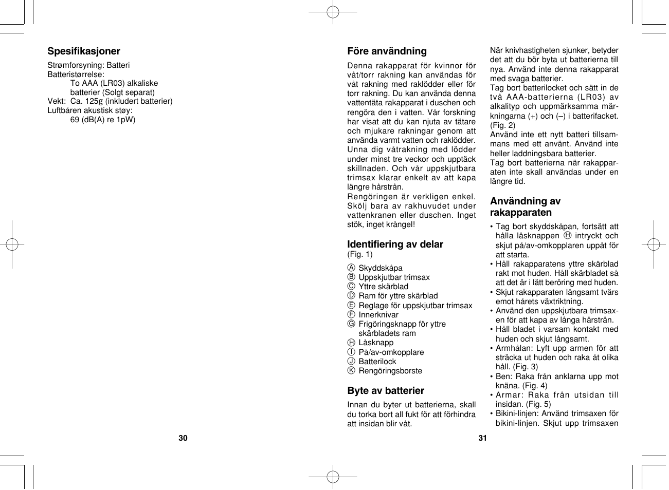 Panasonic ES2235 User Manual | Page 16 / 23