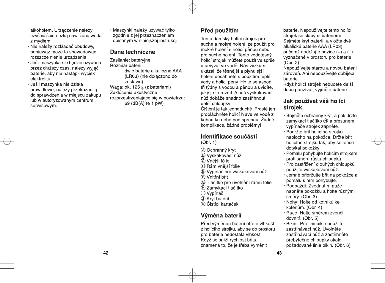 Panasonic ES2235 User Manual | Page 22 / 23