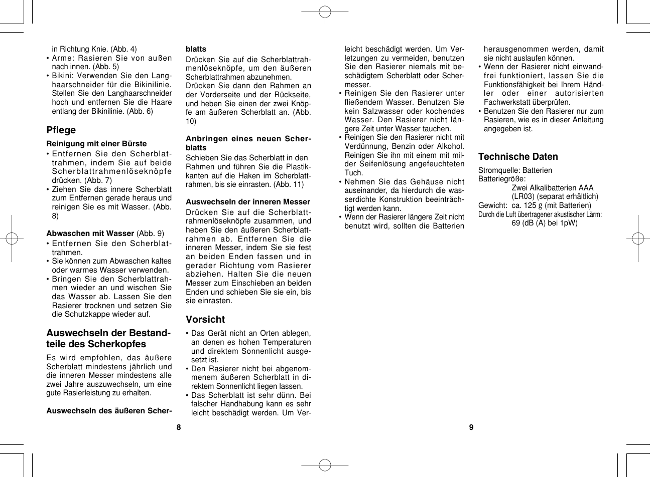 Panasonic ES2235 User Manual | Page 5 / 23