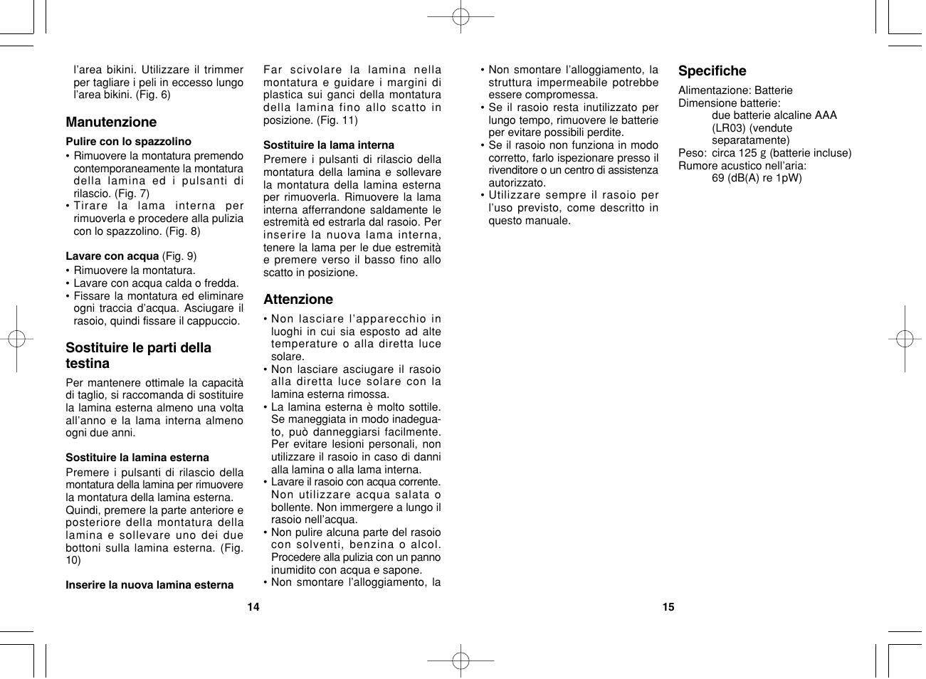 Panasonic ES2235 User Manual | Page 8 / 23