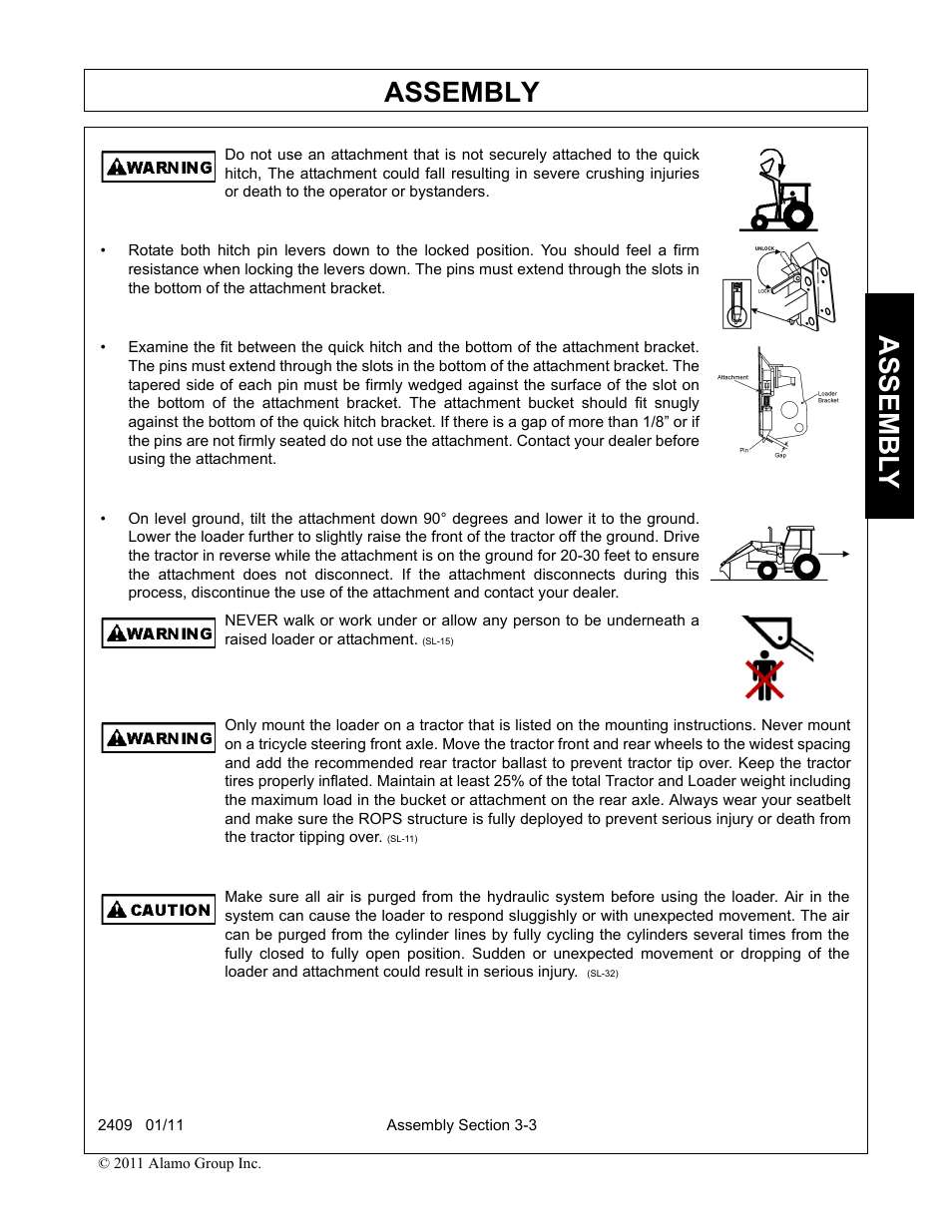 Assembly, Assembl y | Alamo RHINO 2409 User Manual | Page 39 / 106