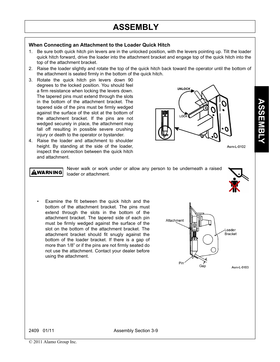 Assembly, Assembl y | Alamo RHINO 2409 User Manual | Page 45 / 106