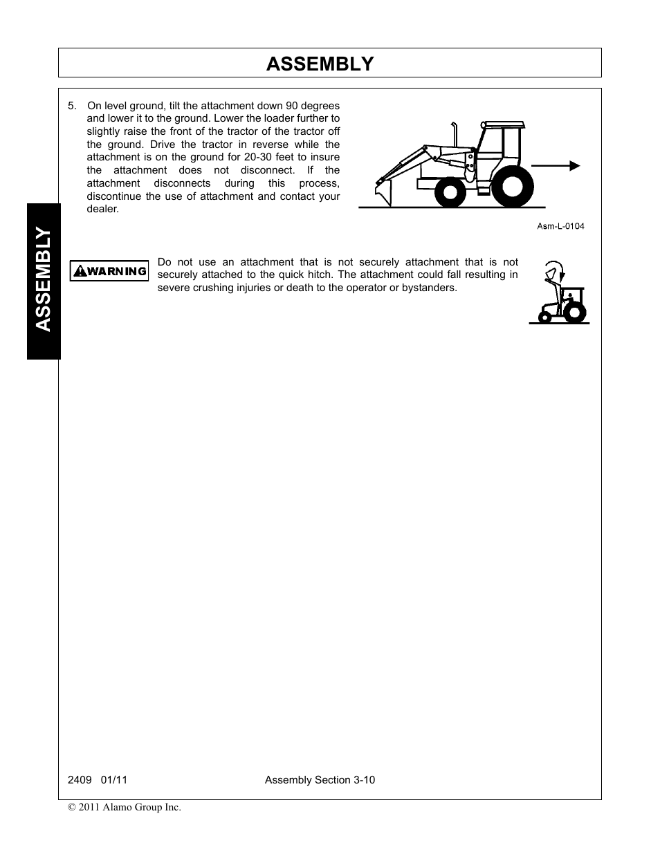 Assembly, Assembl y | Alamo RHINO 2409 User Manual | Page 46 / 106