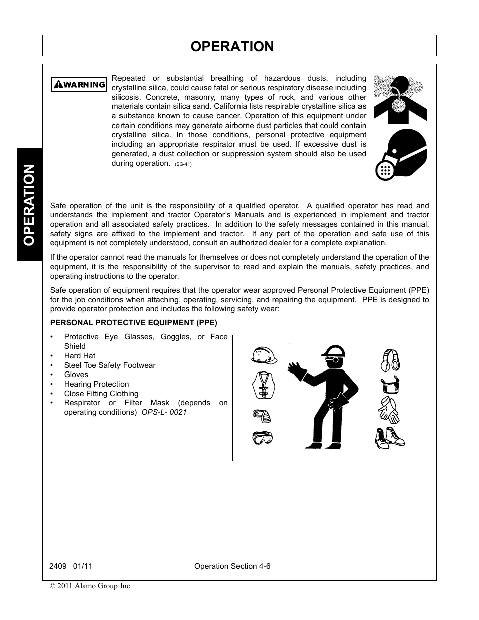 Operation, Opera t ion | Alamo RHINO 2409 User Manual | Page 52 / 106