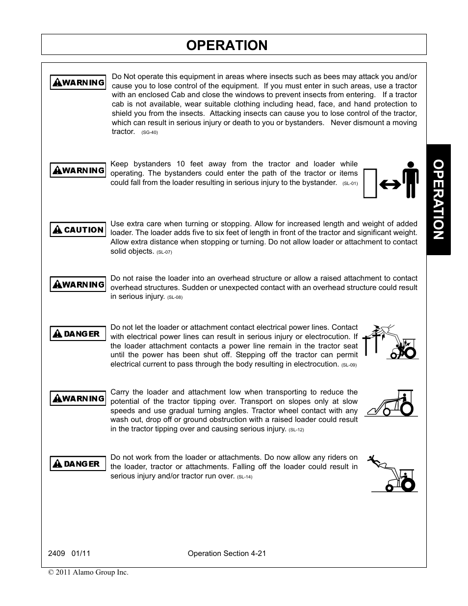 Operation, Opera t ion | Alamo RHINO 2409 User Manual | Page 67 / 106