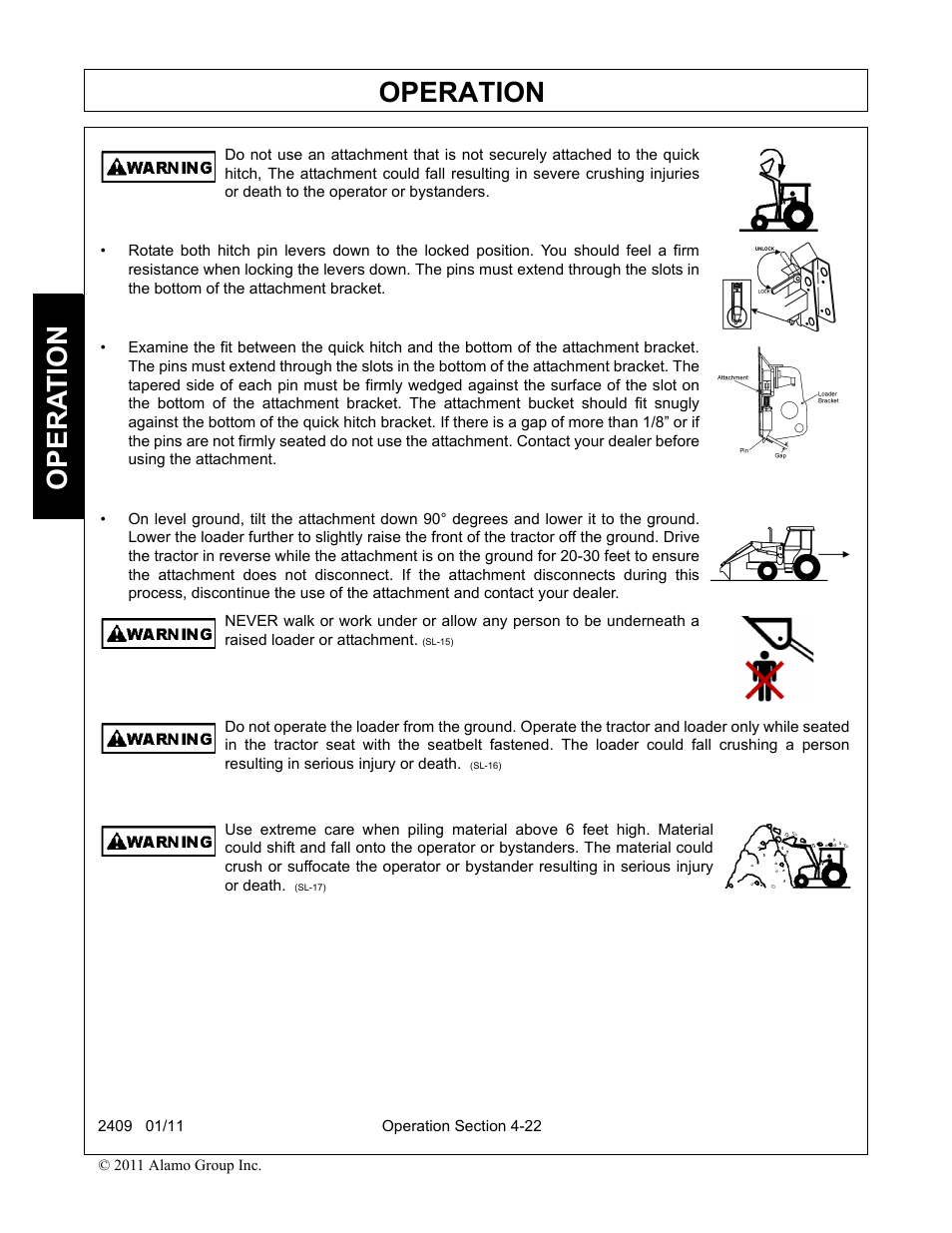 Operation, Opera t ion | Alamo RHINO 2409 User Manual | Page 68 / 106