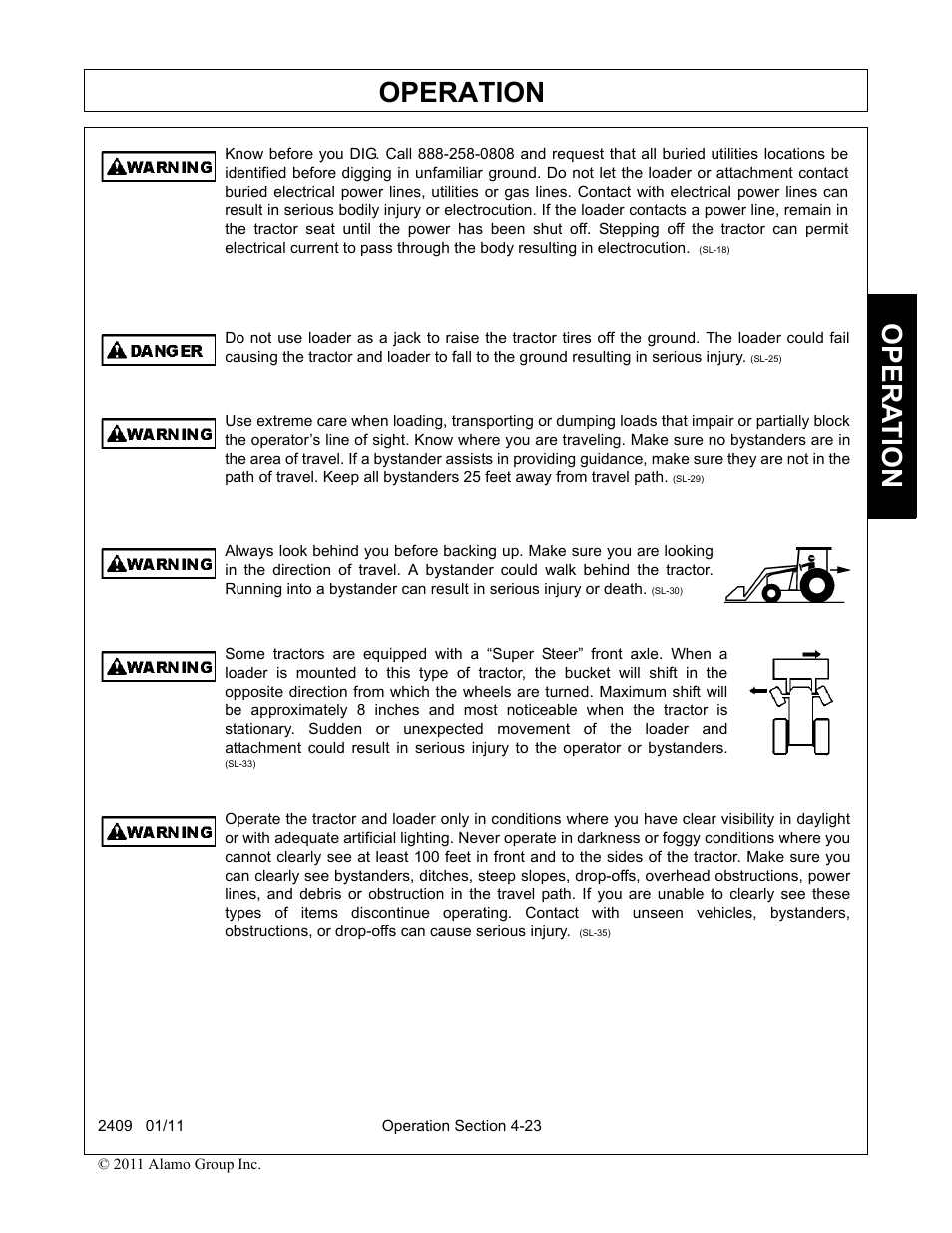 Operation, Opera t ion | Alamo RHINO 2409 User Manual | Page 69 / 106