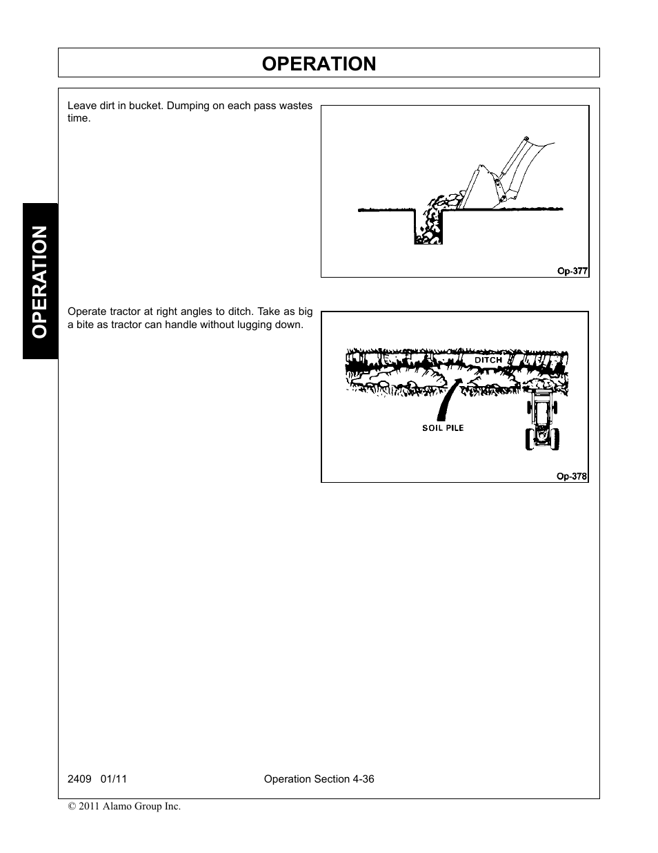 Operation, Opera t ion | Alamo RHINO 2409 User Manual | Page 82 / 106