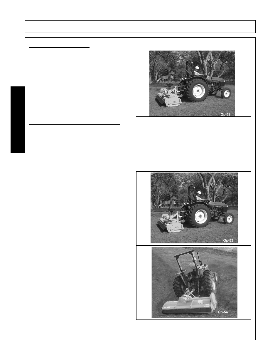 3 raising the mower, 4 driving the tractor and mower, Operation | Opera t ion | Alamo SHD88 User Manual | Page 110 / 140