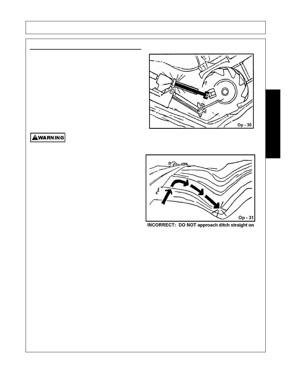 5 crossing ditches and steep inclines, Crossing ditches and steep inclines -25, Operation | Opera t ion | Alamo SHD88 User Manual | Page 111 / 140