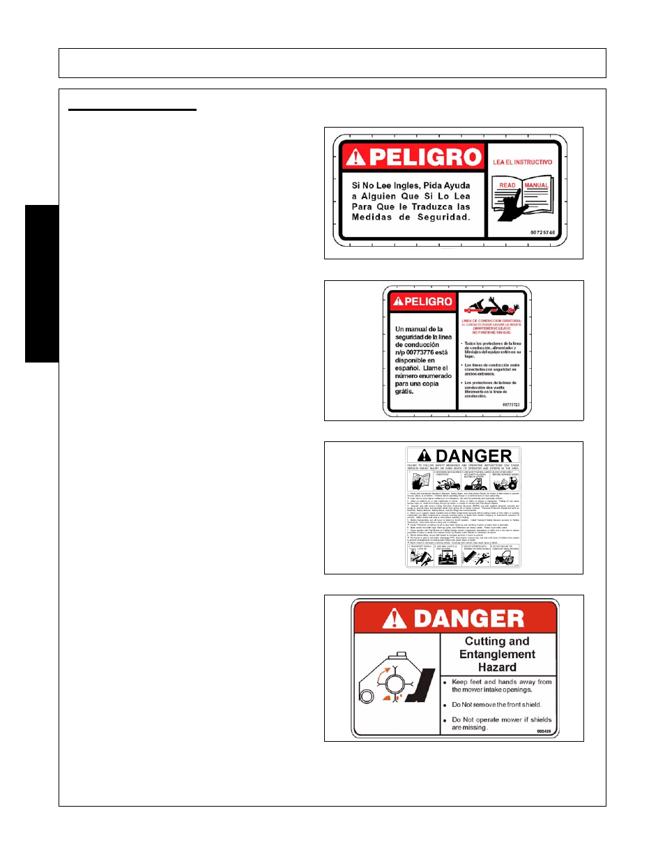 Decal description, Decal description -18, Safety | Alamo SHD88 User Manual | Page 24 / 140