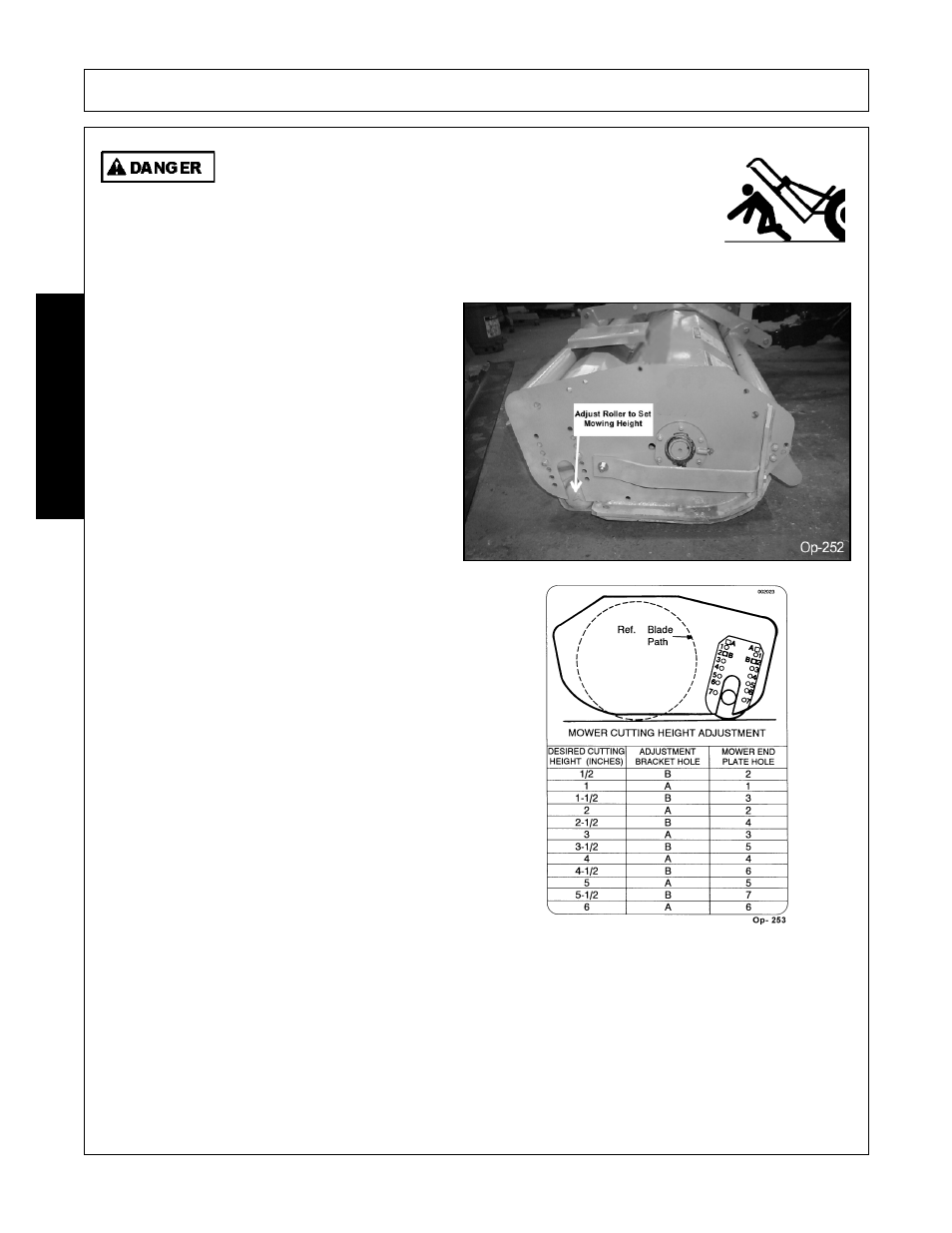Roller height adjustment, Operation, Opera t ion | Alamo SHD88 User Manual | Page 98 / 140