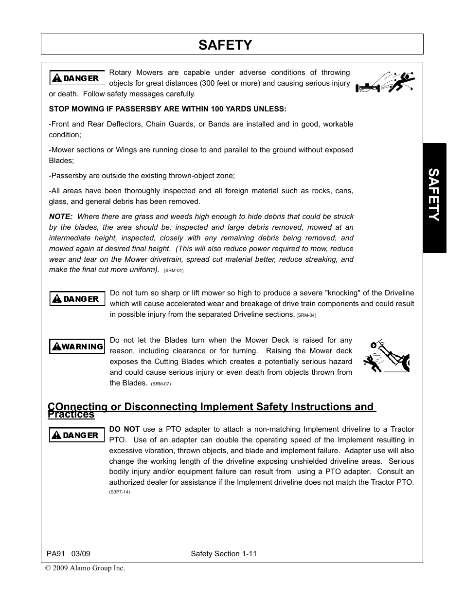 Safety | Alamo 7191852C User Manual | Page 19 / 110