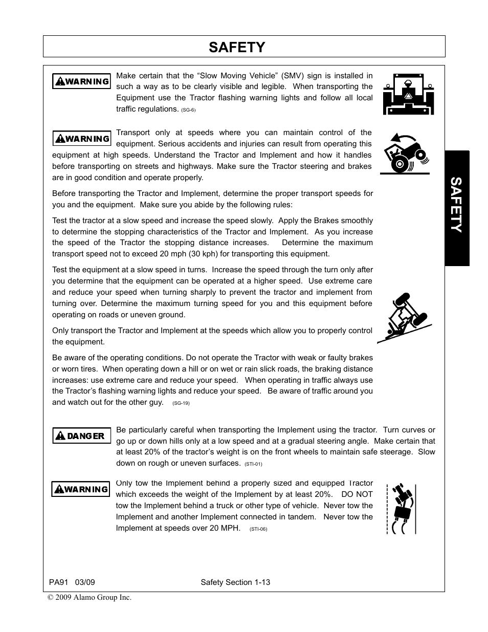 Safety | Alamo 7191852C User Manual | Page 21 / 110