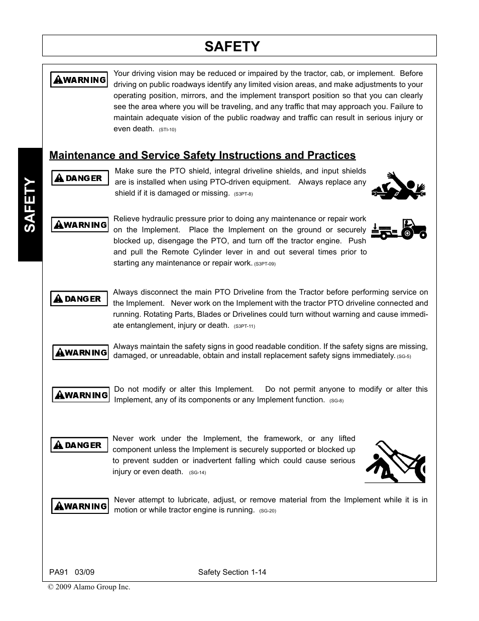 Safety | Alamo 7191852C User Manual | Page 22 / 110