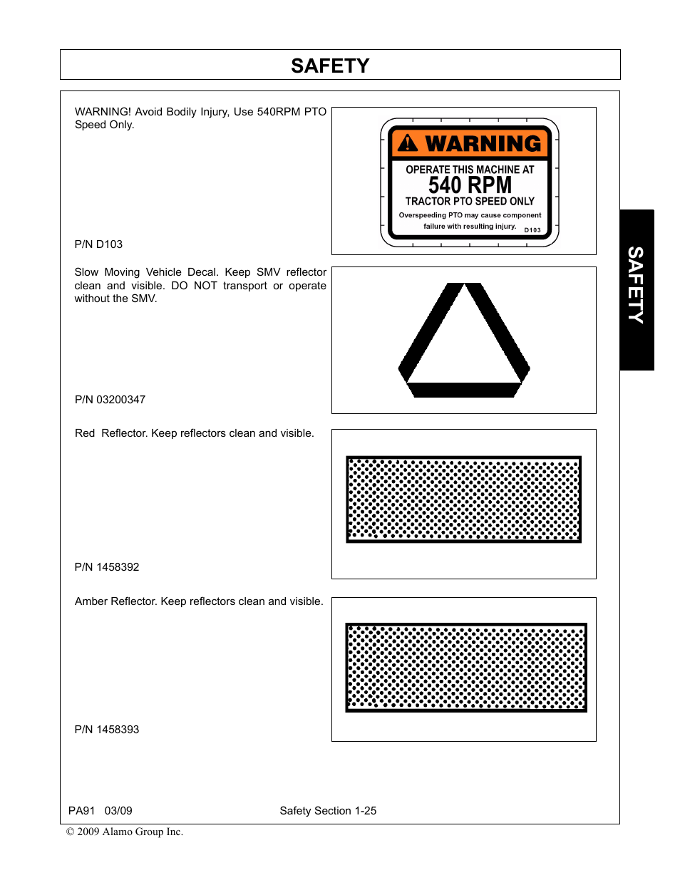 Safety | Alamo 7191852C User Manual | Page 33 / 110