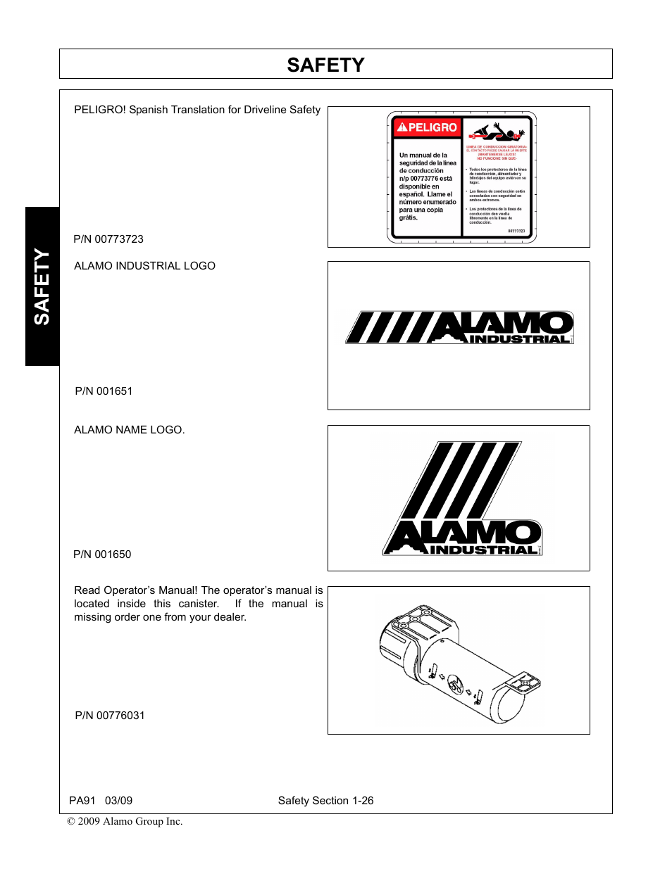 Safety | Alamo 7191852C User Manual | Page 34 / 110