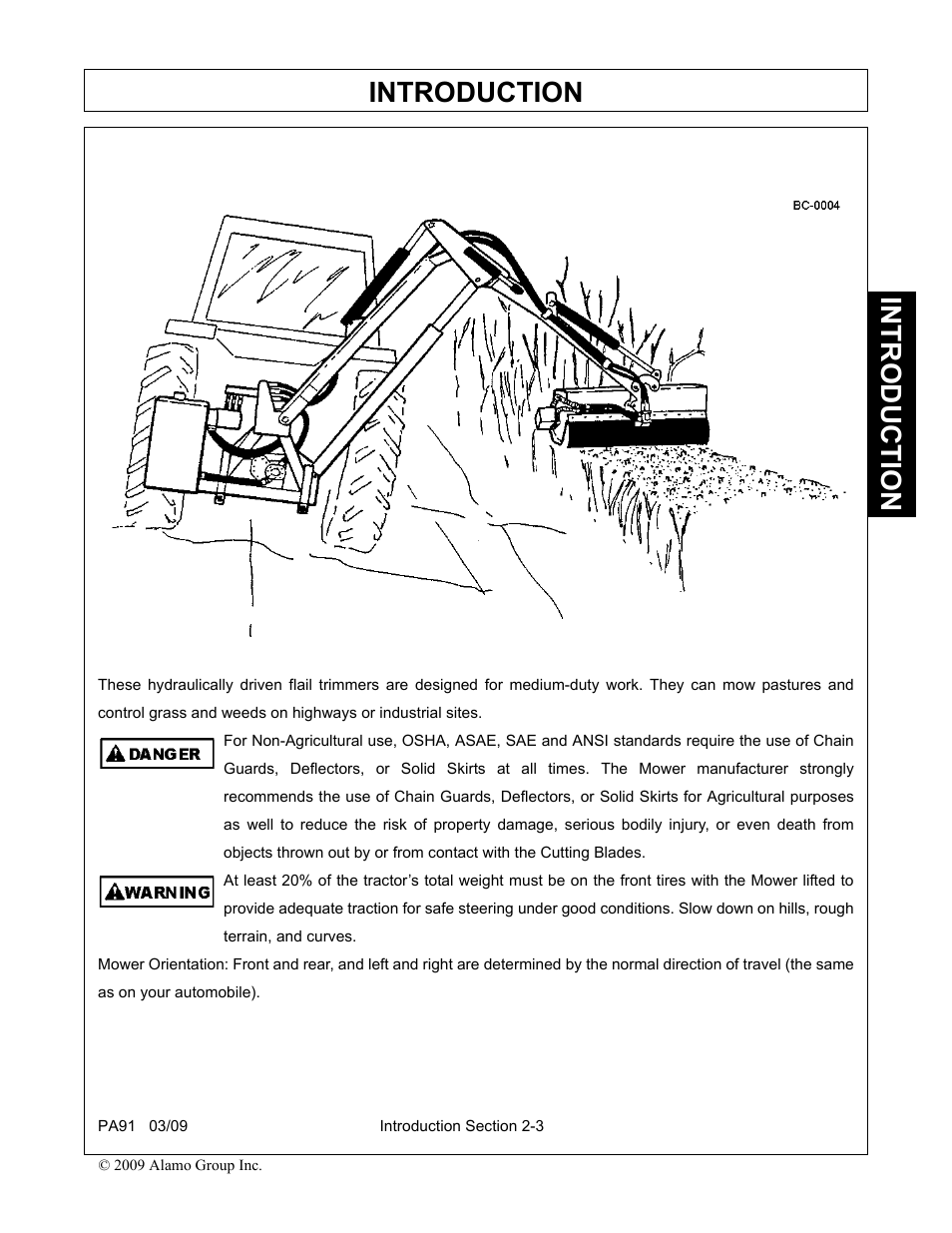 Introduction | Alamo 7191852C User Manual | Page 39 / 110