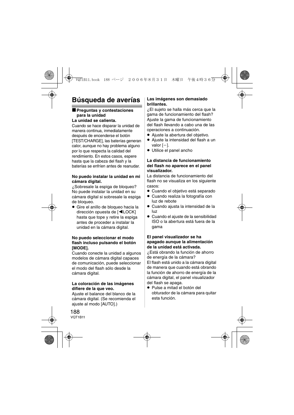 Búsqueda de averías | Panasonic DMWFL360E User Manual | Page 188 / 196