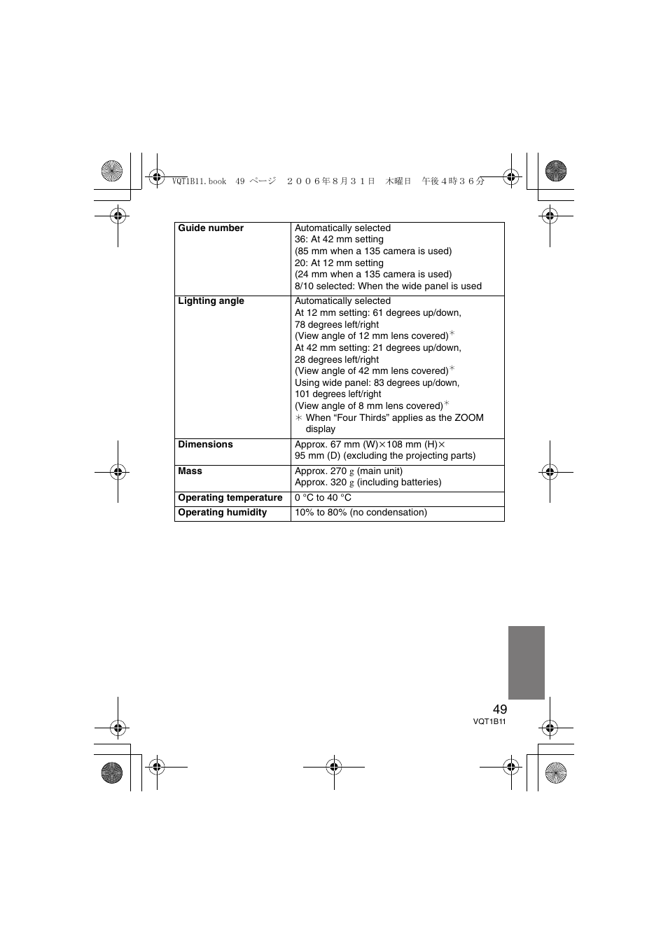 Panasonic DMWFL360E User Manual | Page 49 / 196