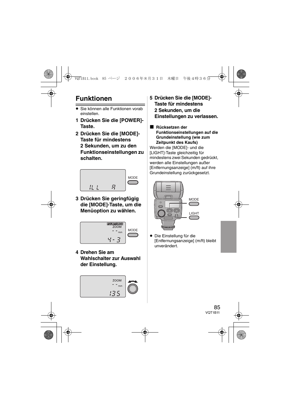 Funktionen | Panasonic DMWFL360E User Manual | Page 85 / 196