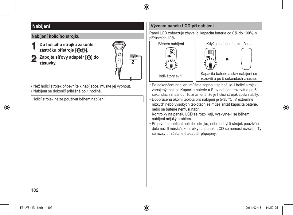 Panasonic ESLV61 User Manual | Page 102 / 142