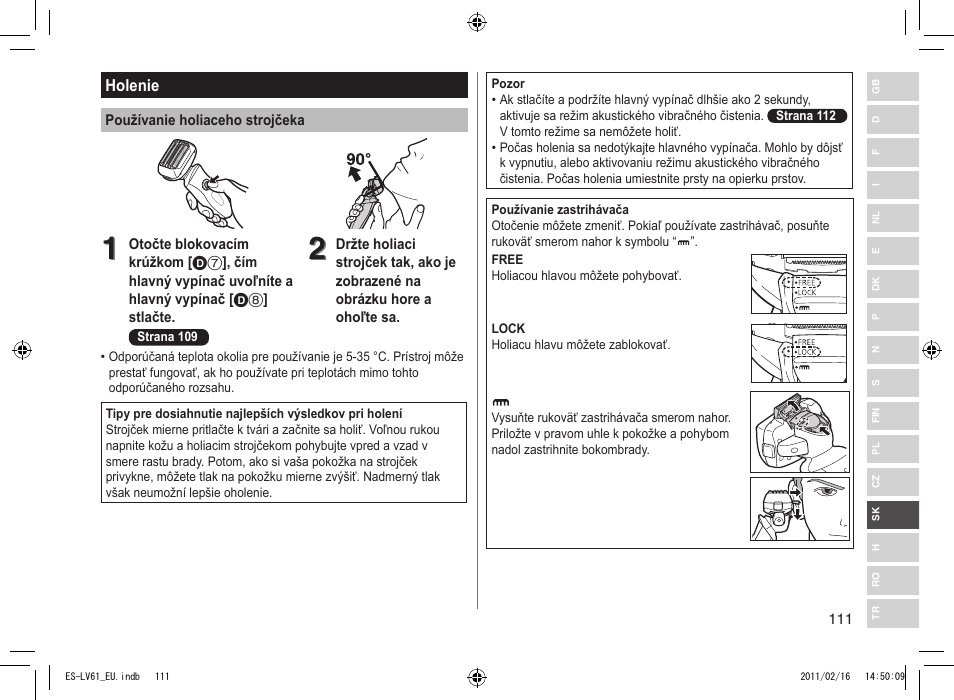 Panasonic ESLV61 User Manual | Page 111 / 142